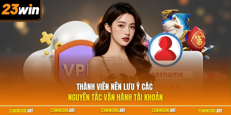 Thành viên nên lưu ý các nguyên tắc vận hành tài khoản 